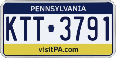 PA license plate KTT3791