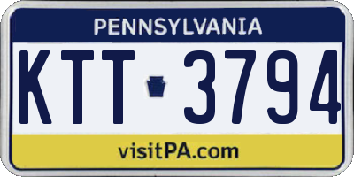 PA license plate KTT3794