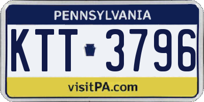 PA license plate KTT3796