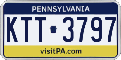 PA license plate KTT3797