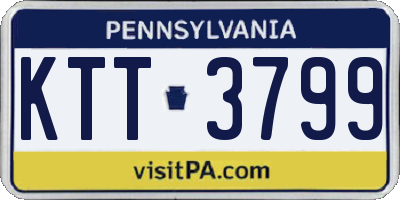 PA license plate KTT3799