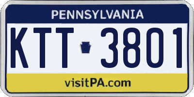 PA license plate KTT3801