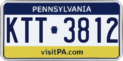 PA license plate KTT3812