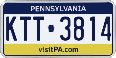 PA license plate KTT3814
