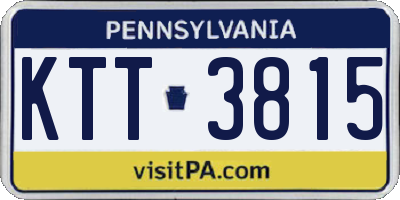 PA license plate KTT3815