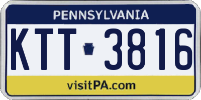 PA license plate KTT3816