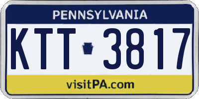 PA license plate KTT3817