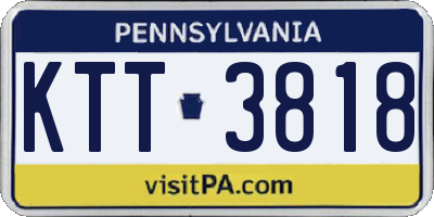 PA license plate KTT3818