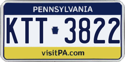 PA license plate KTT3822