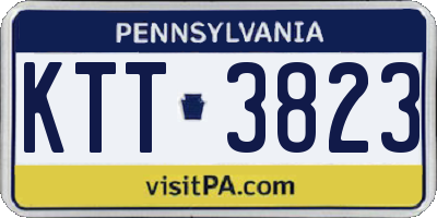 PA license plate KTT3823