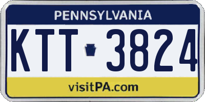PA license plate KTT3824