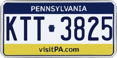 PA license plate KTT3825