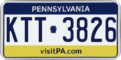 PA license plate KTT3826