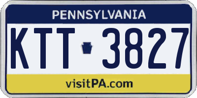 PA license plate KTT3827