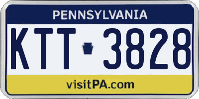 PA license plate KTT3828