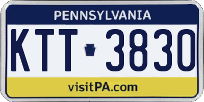 PA license plate KTT3830