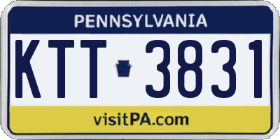 PA license plate KTT3831