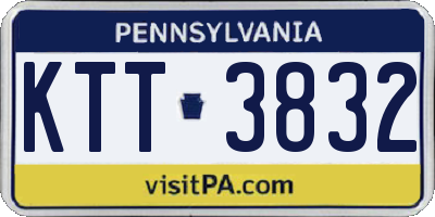 PA license plate KTT3832