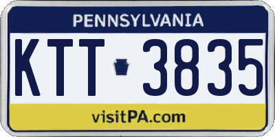 PA license plate KTT3835