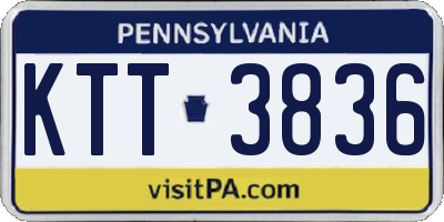 PA license plate KTT3836