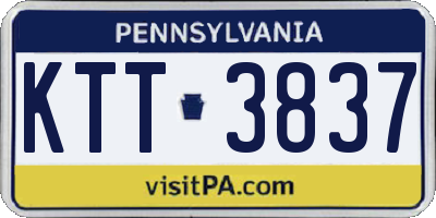 PA license plate KTT3837