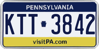 PA license plate KTT3842
