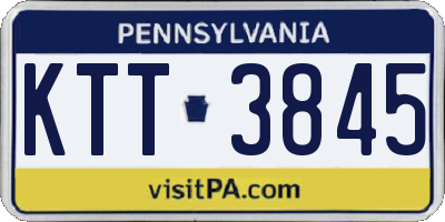 PA license plate KTT3845