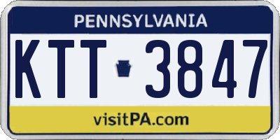 PA license plate KTT3847