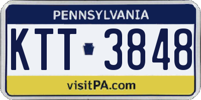 PA license plate KTT3848