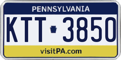 PA license plate KTT3850