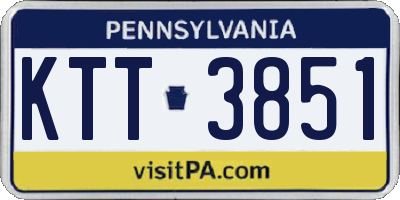 PA license plate KTT3851