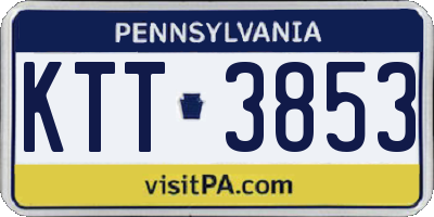 PA license plate KTT3853