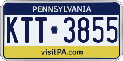 PA license plate KTT3855