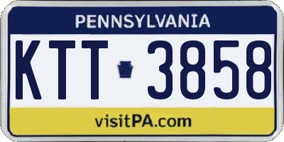 PA license plate KTT3858