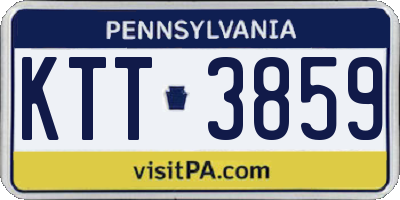 PA license plate KTT3859