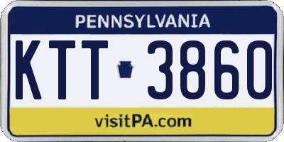 PA license plate KTT3860