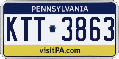 PA license plate KTT3863