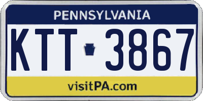 PA license plate KTT3867