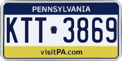 PA license plate KTT3869