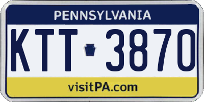 PA license plate KTT3870