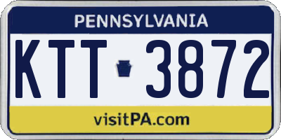 PA license plate KTT3872