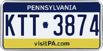 PA license plate KTT3874