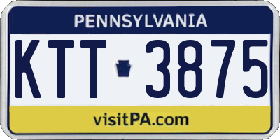PA license plate KTT3875