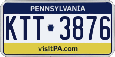 PA license plate KTT3876