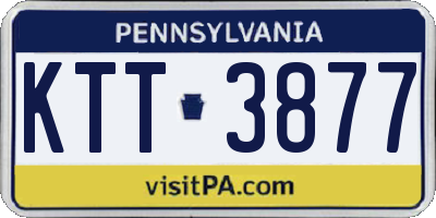 PA license plate KTT3877