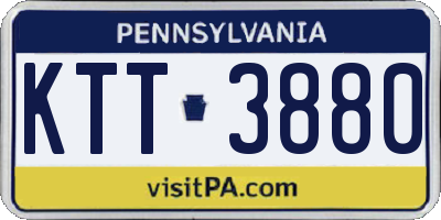 PA license plate KTT3880