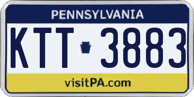 PA license plate KTT3883