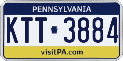 PA license plate KTT3884