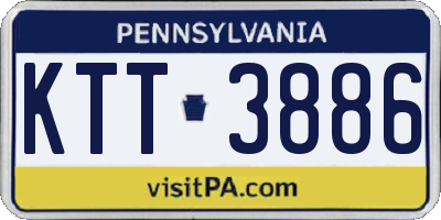 PA license plate KTT3886