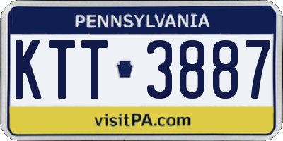 PA license plate KTT3887